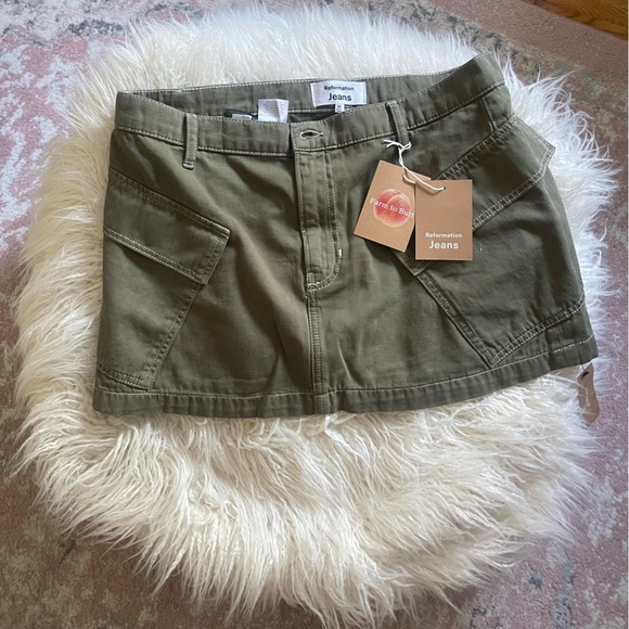 Reformation Skirts Reformation Cargo Skirt New With Tags Poshmark